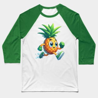 Pineapple Jogging Baseball T-Shirt